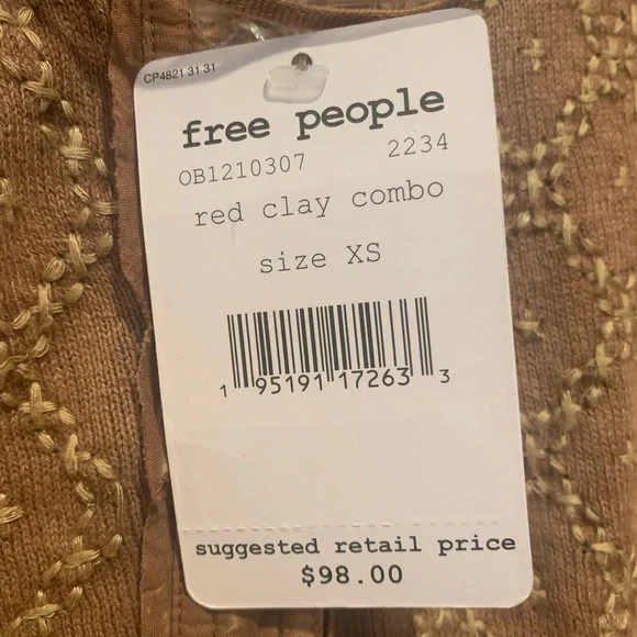 NWT Free People Spirit Tee - Picture 9 of 10